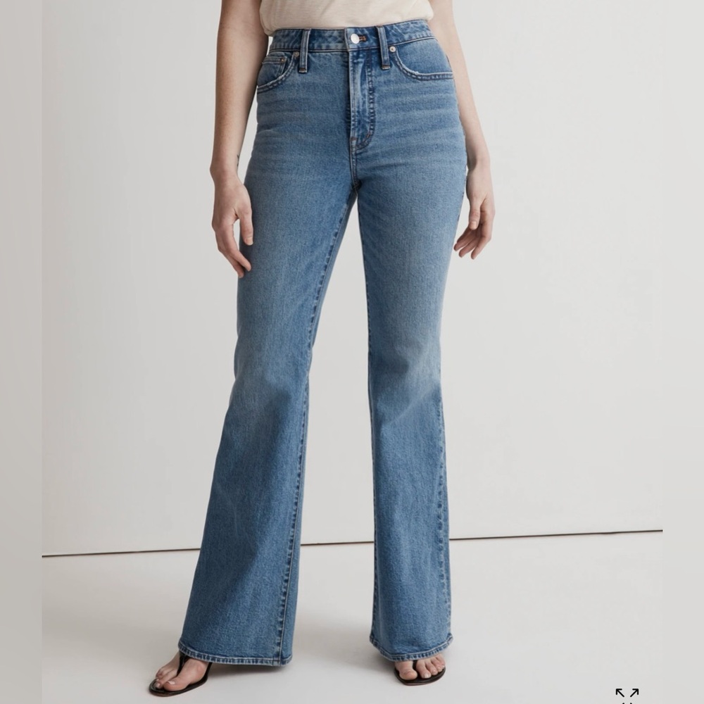 NWT Madewell Curvy Perfect Vintage Flare Jean in Tarlow Wash Size 32